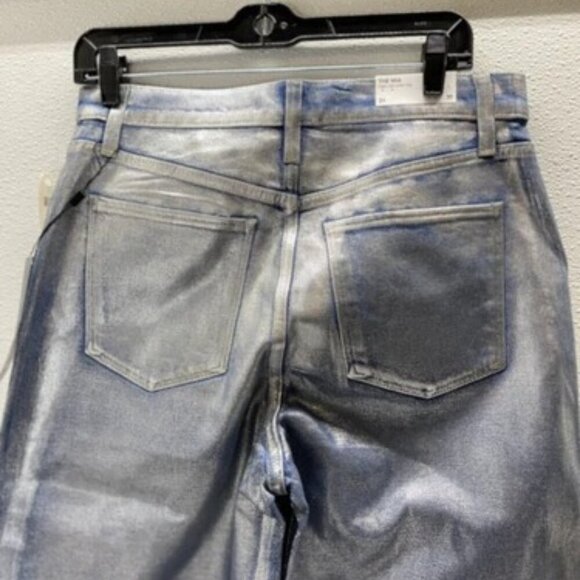 NEW JOE’S JEANS Womens THe Mia High Rise, Wide Leg Party Blue Foil Jeans Size 31 - Picture 5 of 11